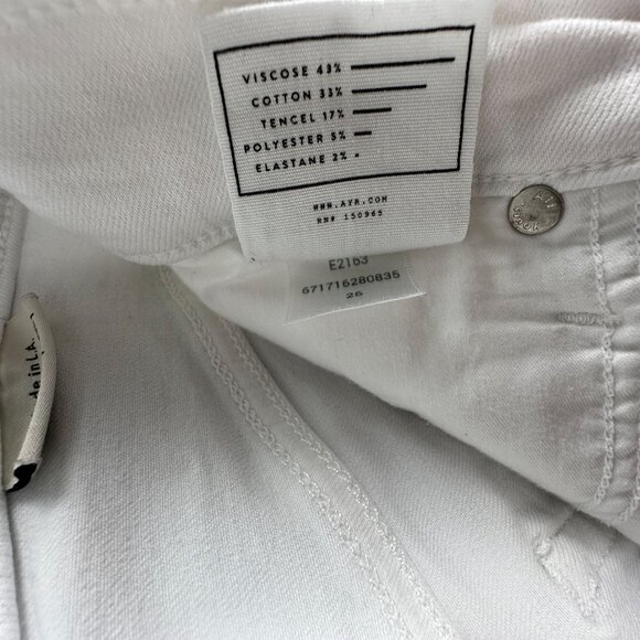 AYR All Year Round Vintage Flare Leg Jeans Mid Rise Womens Size 26 White - Picture 7 of 14